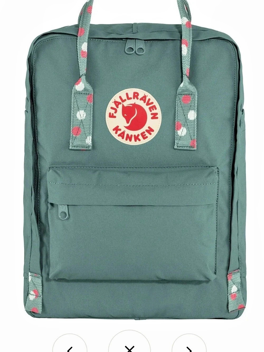 Fjallraven Kanken Backpack Green & Red Backpack 15 Inch